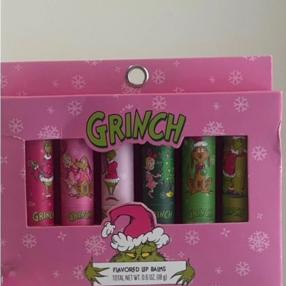 Grinch Flavored Lip Balms Set - 6pc